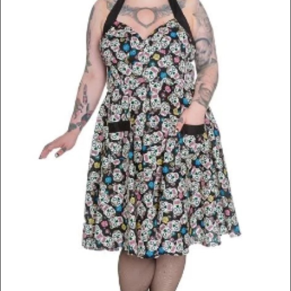 Dia de Los Muertos Calavera/Skull Halter Dress